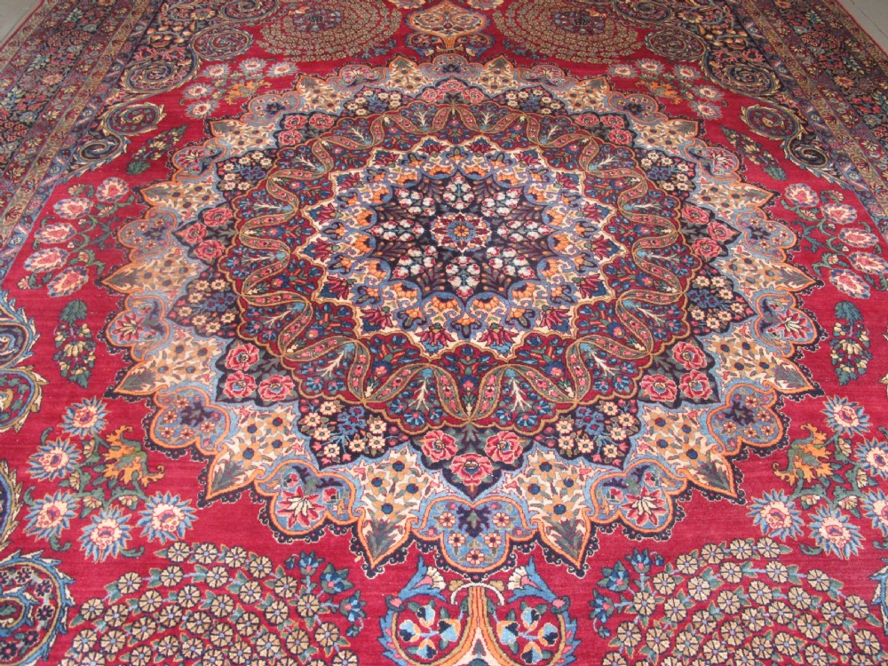 Sumptuous Persian Yazd Carpet, Circa 1910, 4.65m x 3.20m (15'3
