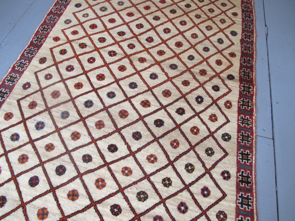 Charming Persian Tribal Gabbeh Rug, Circa 1920, 2.15m x 1.26m View IV