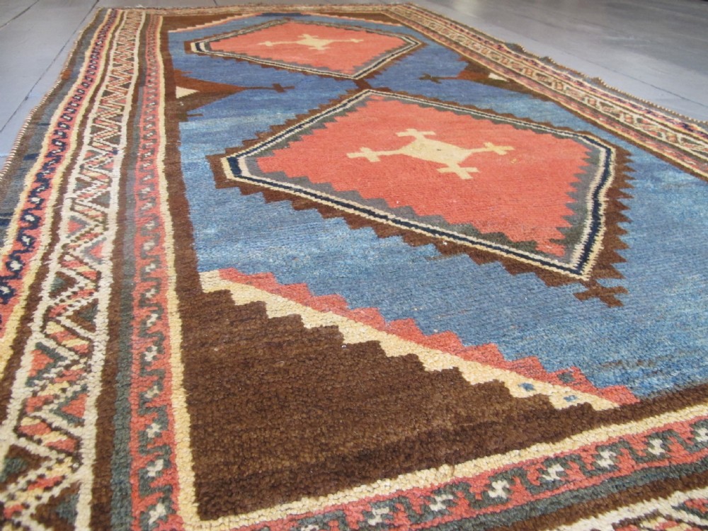 Minimalist Persian Gabbeh Rug, Circa 1910, 2.59m x 1.31m View X