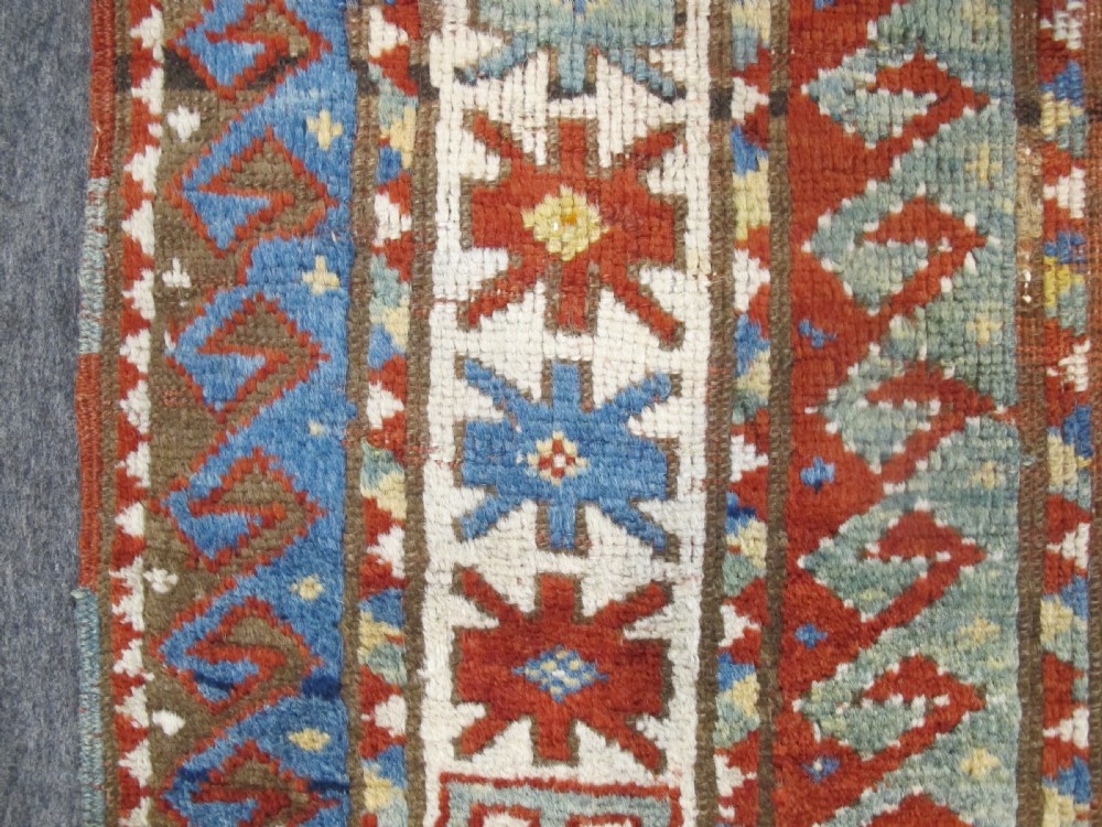 'Snowflake' Kazak Rug, West Caucasus, 19th century, 2.10m x 1.59m View V