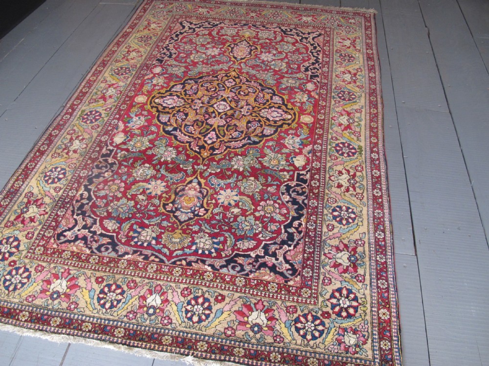 Fine Antique Isfahan Rug, 2.12m x 1.42, Central Persia, Circa 1890 View V