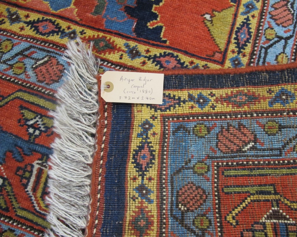 Handsome Antique Bidjar Carpet, Persia circa 1870, 3.72m x 2.40m View VIII