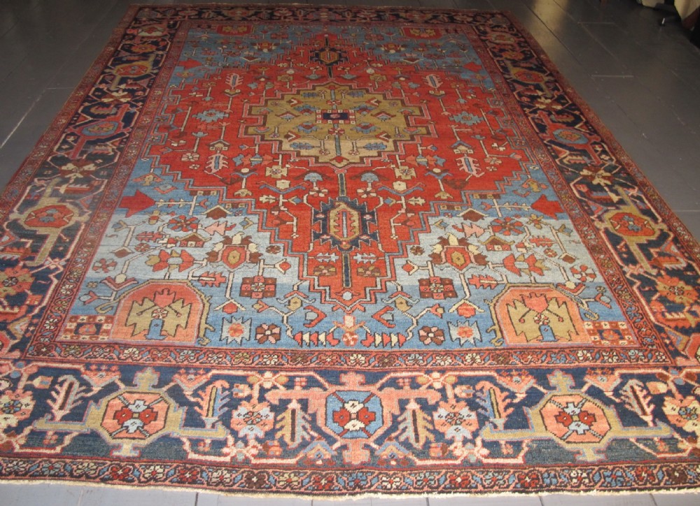 Very Attractive Heriz Carpet, 3.38m x 2.46m, Circa 1890