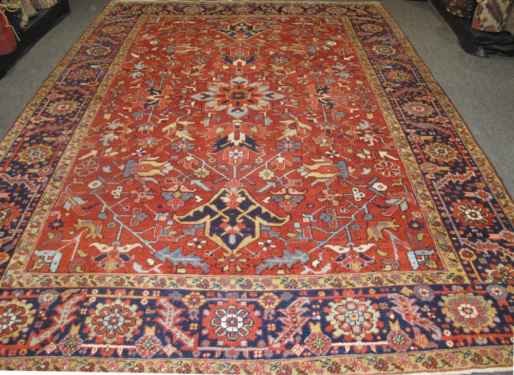 Very Pretty Antique Heriz Carpet, 3.50m x 2.65m
