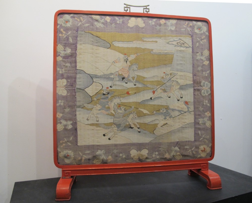 Chinese Silk and metal Thread Kesi Panel