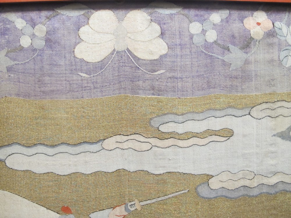 Chinese Silk and metal Thread Kesi Panel View X