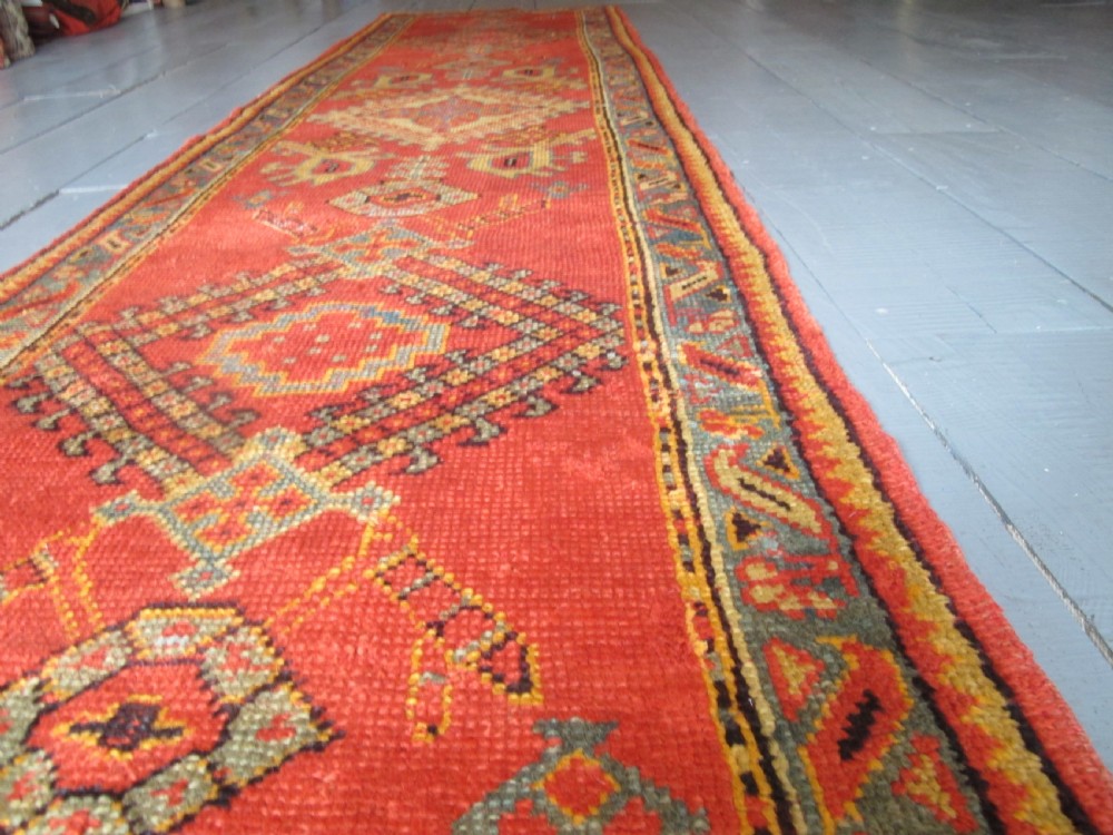 Pair of Antique Oushak Runners, 3.50m x 0.90m each View II