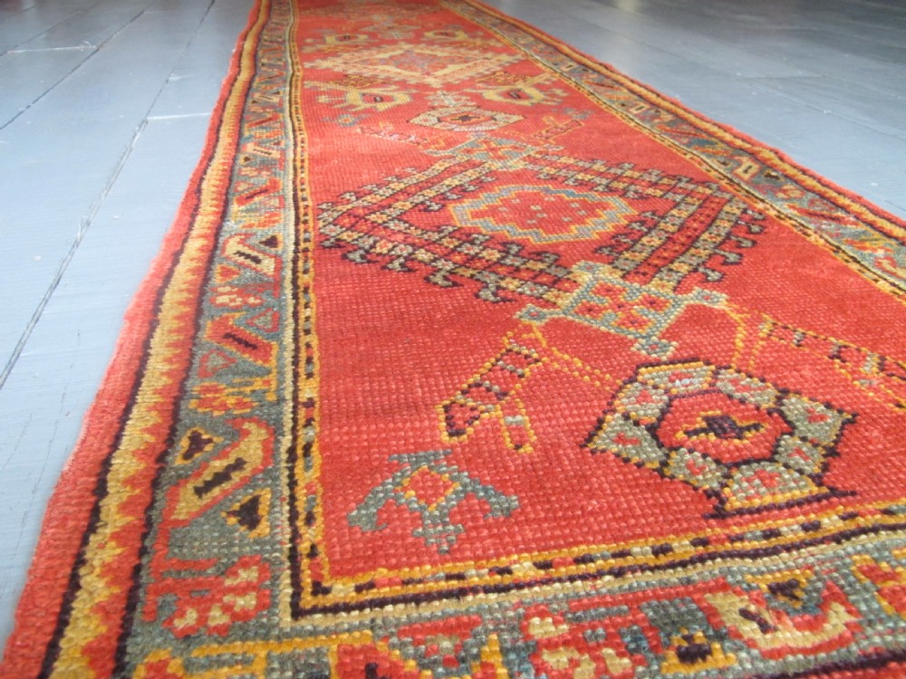 Pair of Antique Oushak Runners, 3.50m x 0.90m each View III