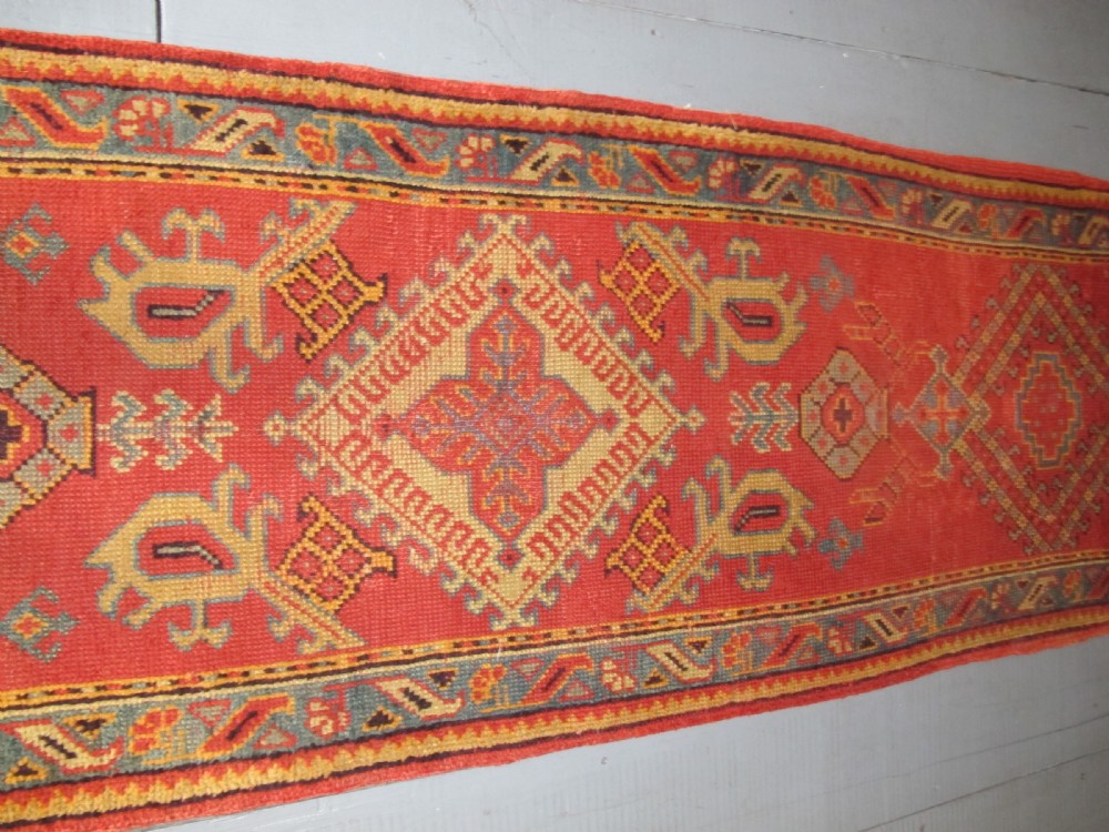 Pair of Antique Oushak Runners, 3.50m x 0.90m each View IV