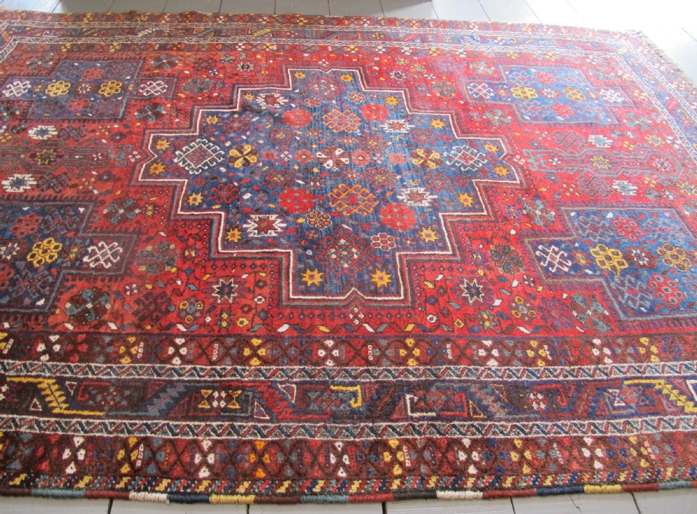Decorative South Persian Tribal Carpet, circa 1900, 2.97m x 2.15m View XII
