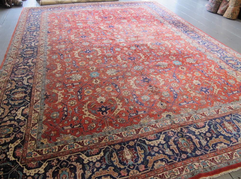 Fine Tabriz Carpet with All-Over Design, 3.95m x 2.83m View IX