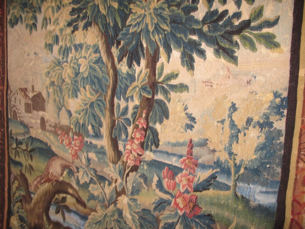 18th Century Fine French Verdure Tapestry, 1.86m x 2.34m View II