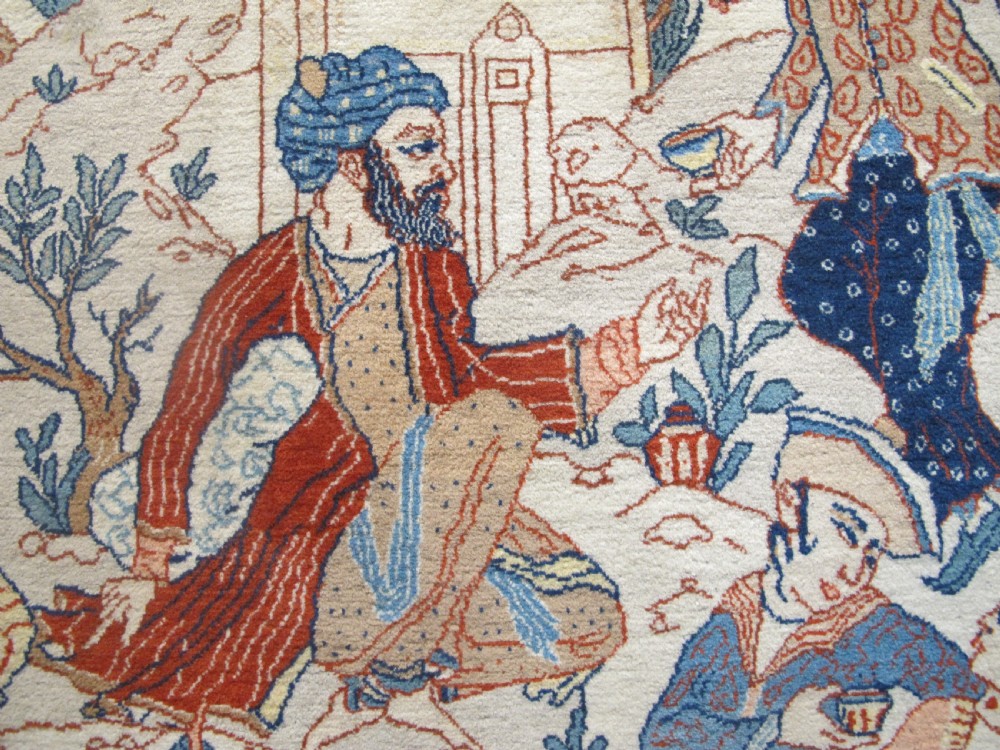 Exceptional 'Seirafian' Isfahan Miniature Rug 94cm x 59cm View III