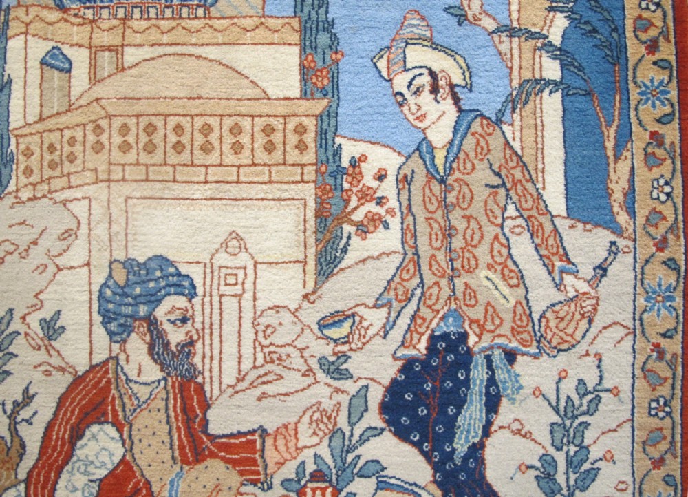 Exceptional 'Seirafian' Isfahan Miniature Rug 94cm x 59cm View V