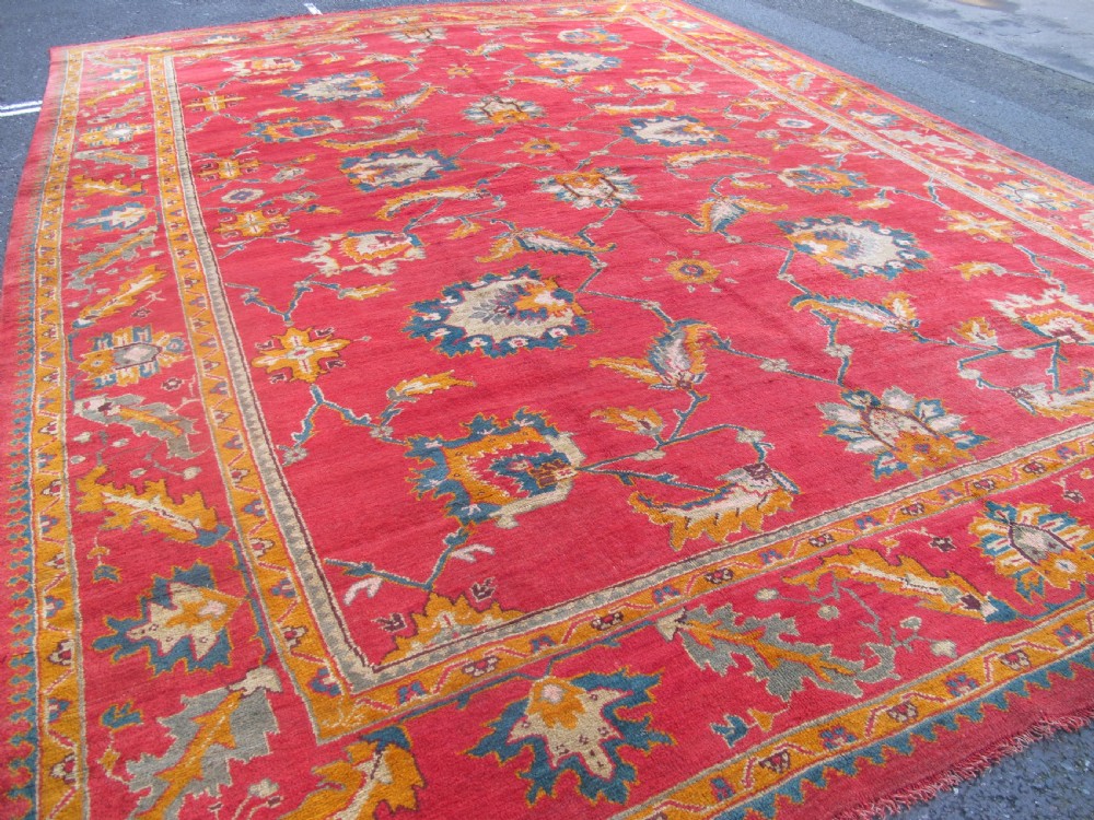 Magnificent Antique Oushak Carpet, 4.90m x 3.61m View II
