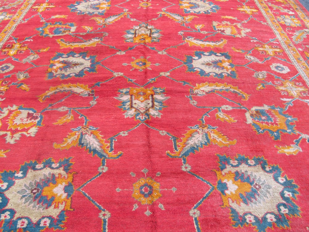 Magnificent Antique Oushak Carpet, 4.90m x 3.61m View V