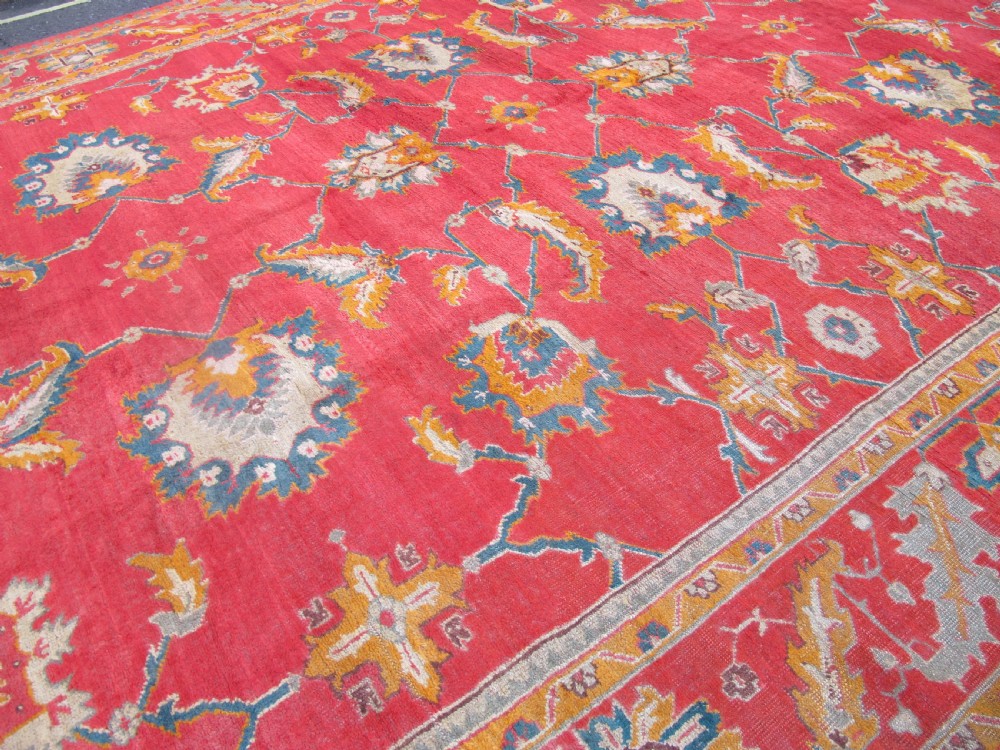 Magnificent Antique Oushak Carpet, 4.90m x 3.61m View VI