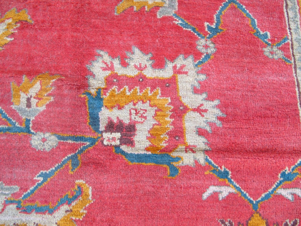 Magnificent Antique Oushak Carpet, 4.90m x 3.61m View VII