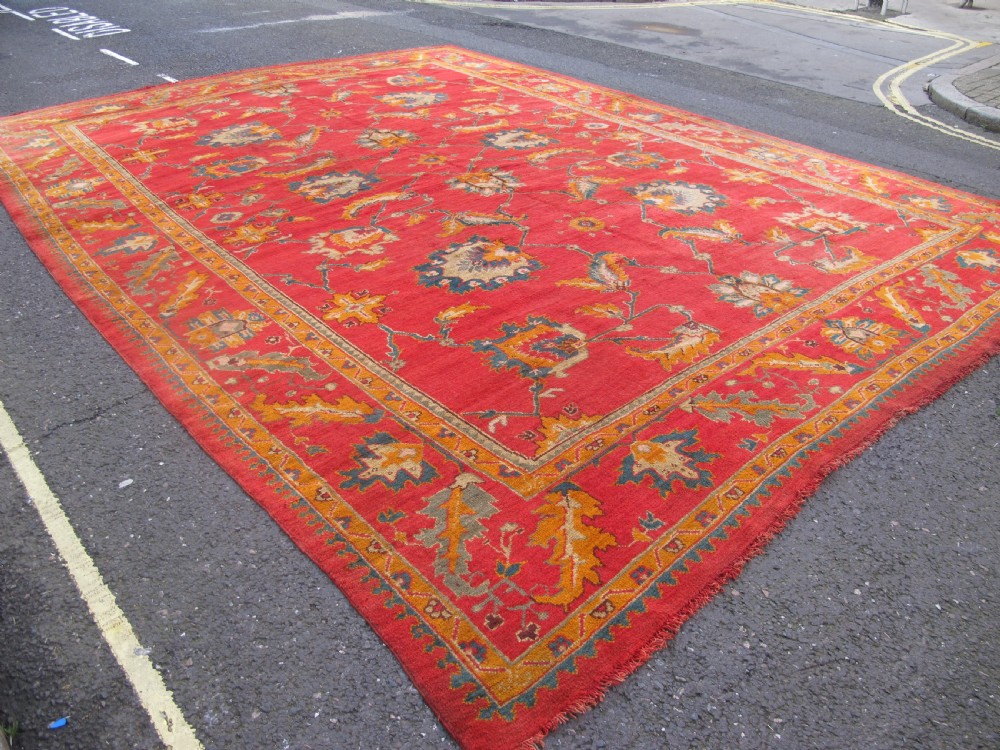 Magnificent Antique Oushak Carpet, 4.90m x 3.61m View XII
