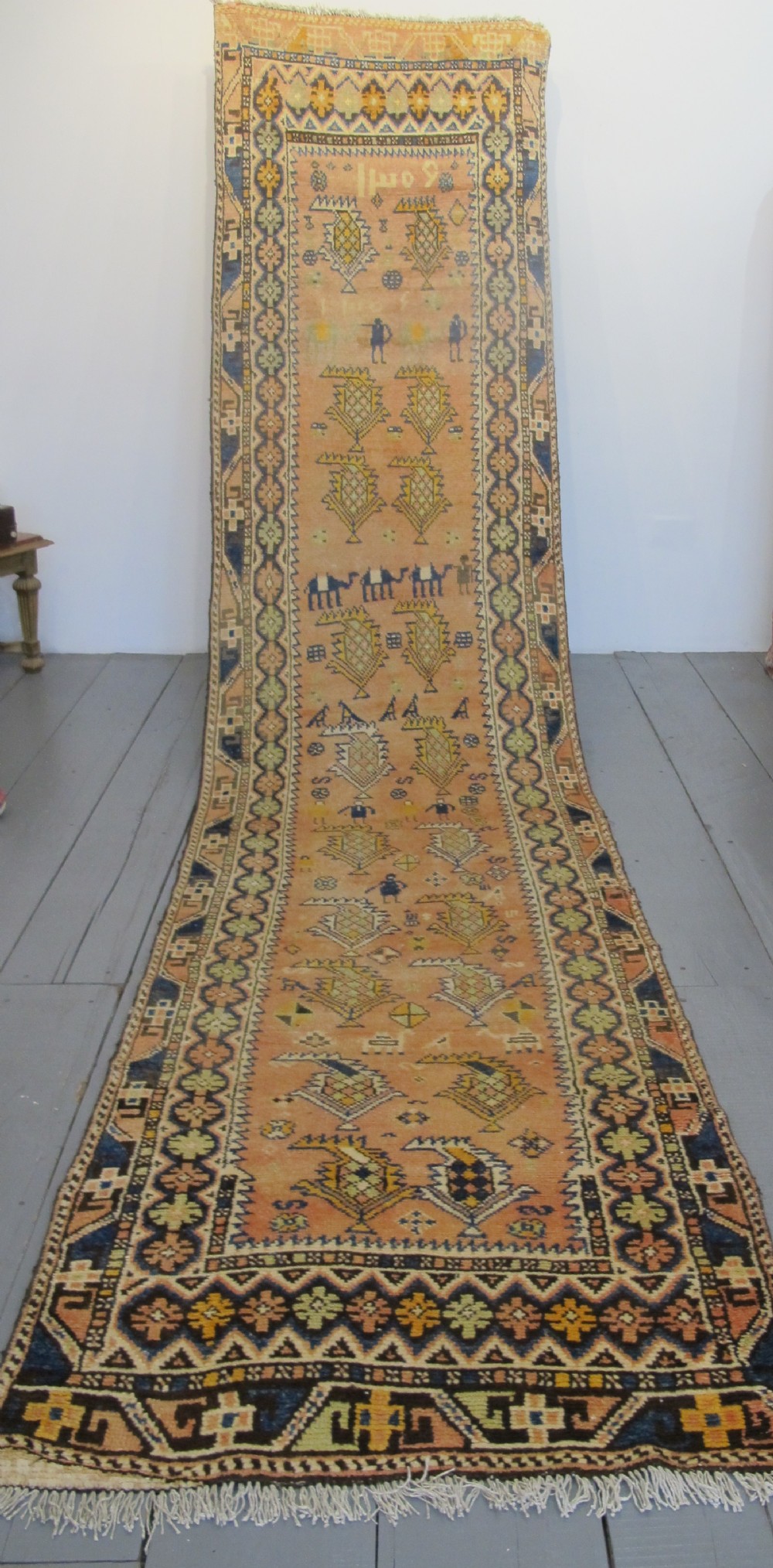 Very Quirky Antique Persian Tribal Runner 4.44m x 1.00m