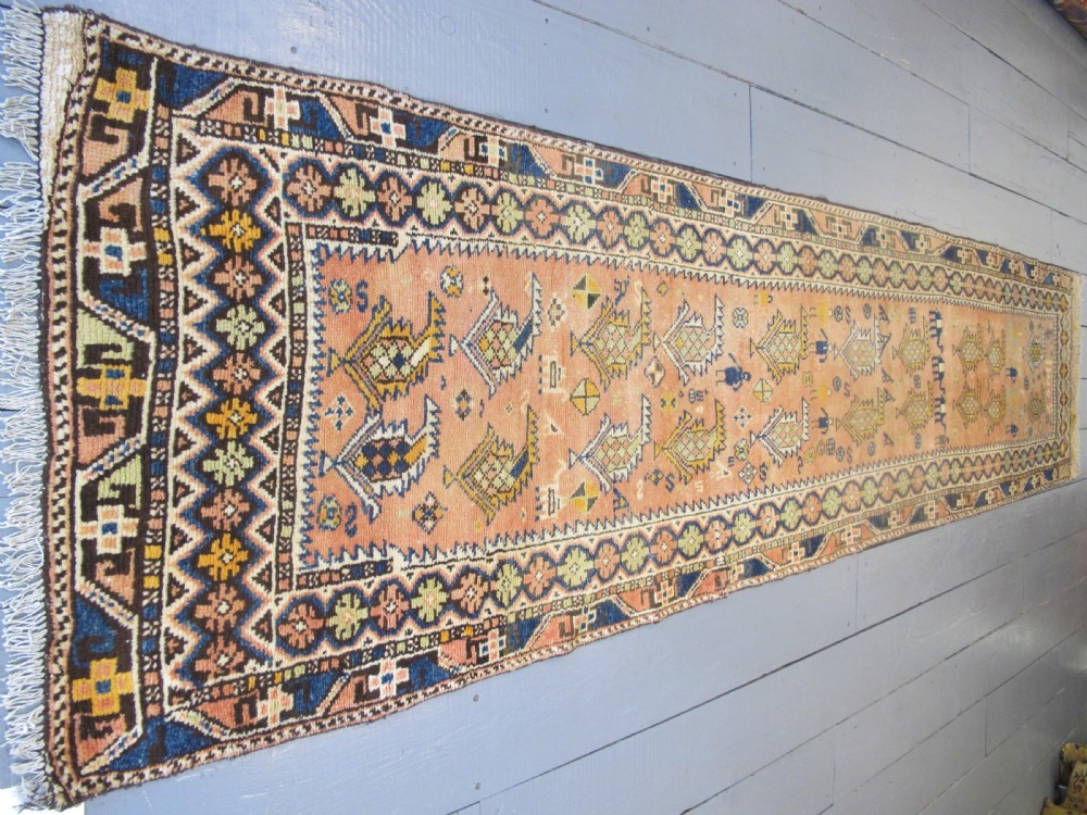 Very Quirky Antique Persian Tribal Runner 4.44m x 1.00m View X