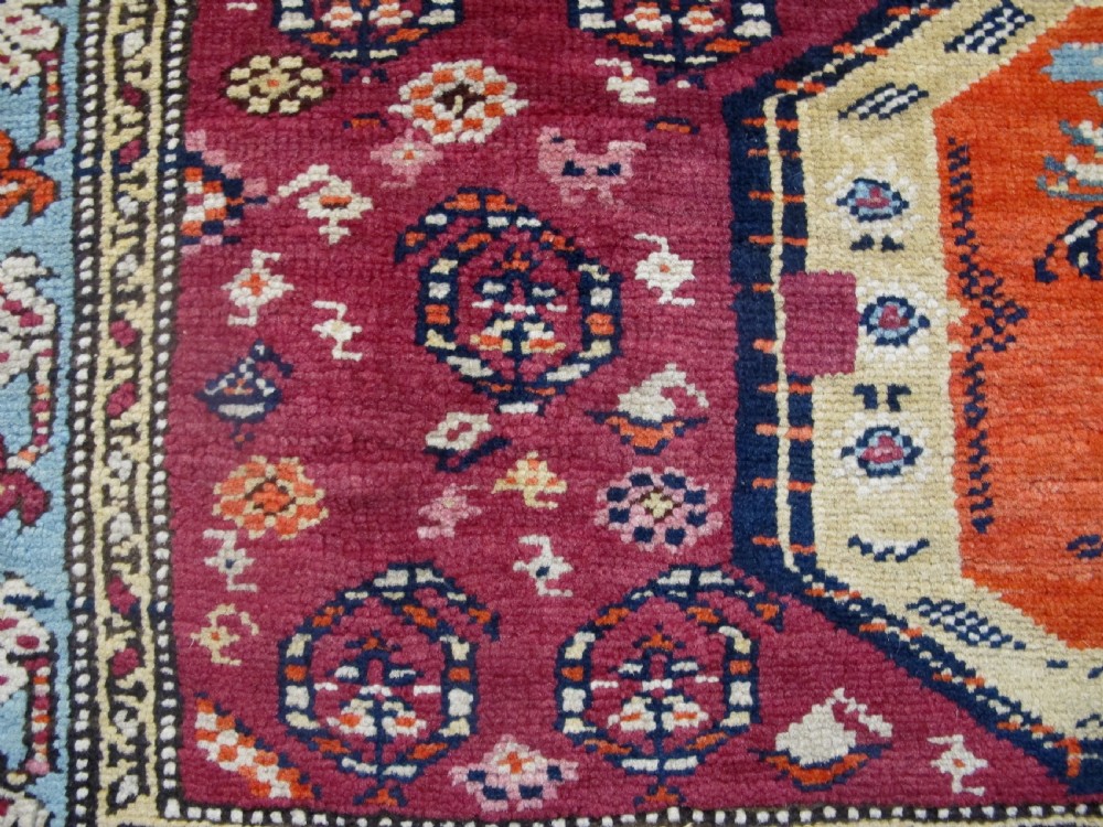 Unusual Caucasian Wool Rug, 46cm x 112cm View IV