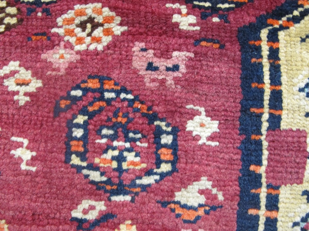 Unusual Caucasian Wool Rug, 46cm x 112cm View V