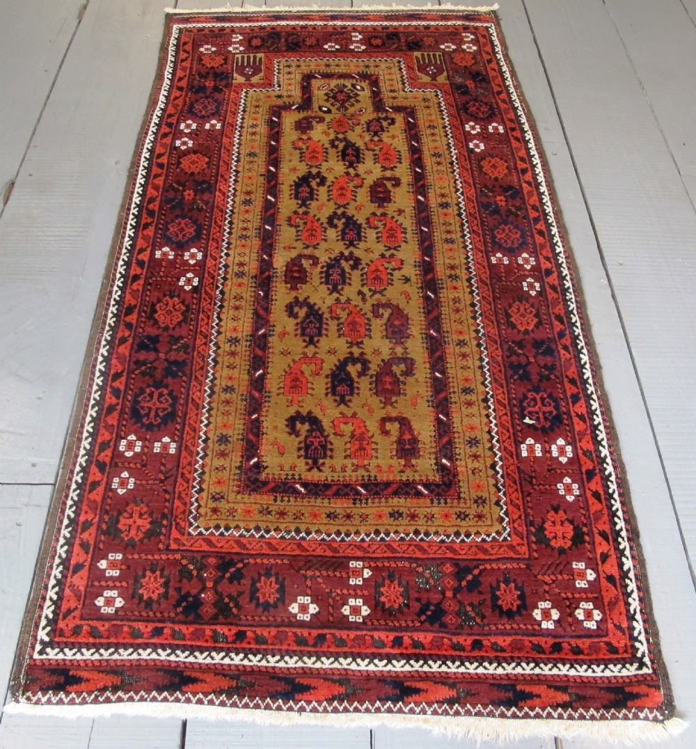 Fine Belouch Prayer Rug, circa 1880, 1.87m x 0.93m