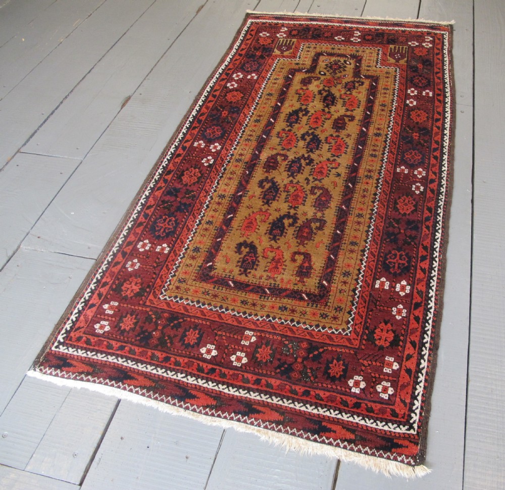 Fine Belouch Prayer Rug, circa 1880, 1.87m x 0.93m View VI