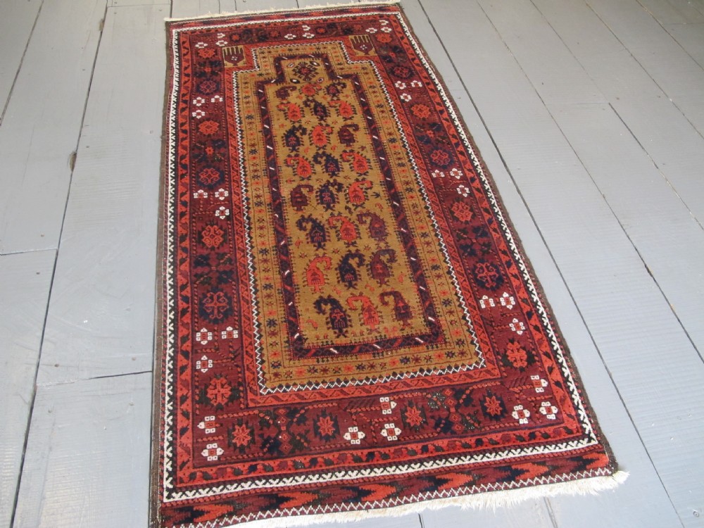 Fine Belouch Prayer Rug, circa 1880, 1.87m x 0.93m View VII