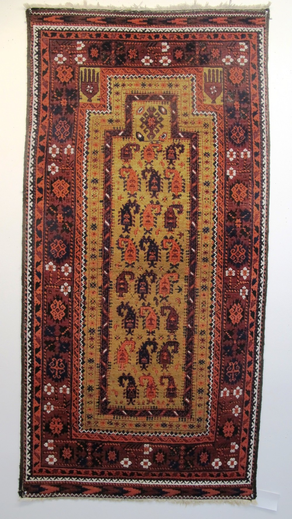 Fine Belouch Prayer Rug, circa 1880, 1.87m x 0.93m View X