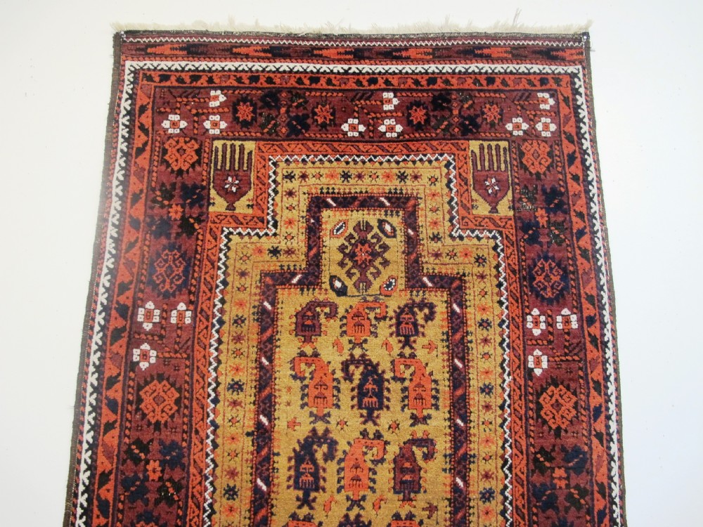 Fine Belouch Prayer Rug, circa 1880, 1.87m x 0.93m View XIII