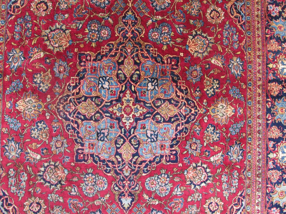 Fine Silk Keshan Rug, Persia, Circa 1930, 2.11m x 1.32m View V