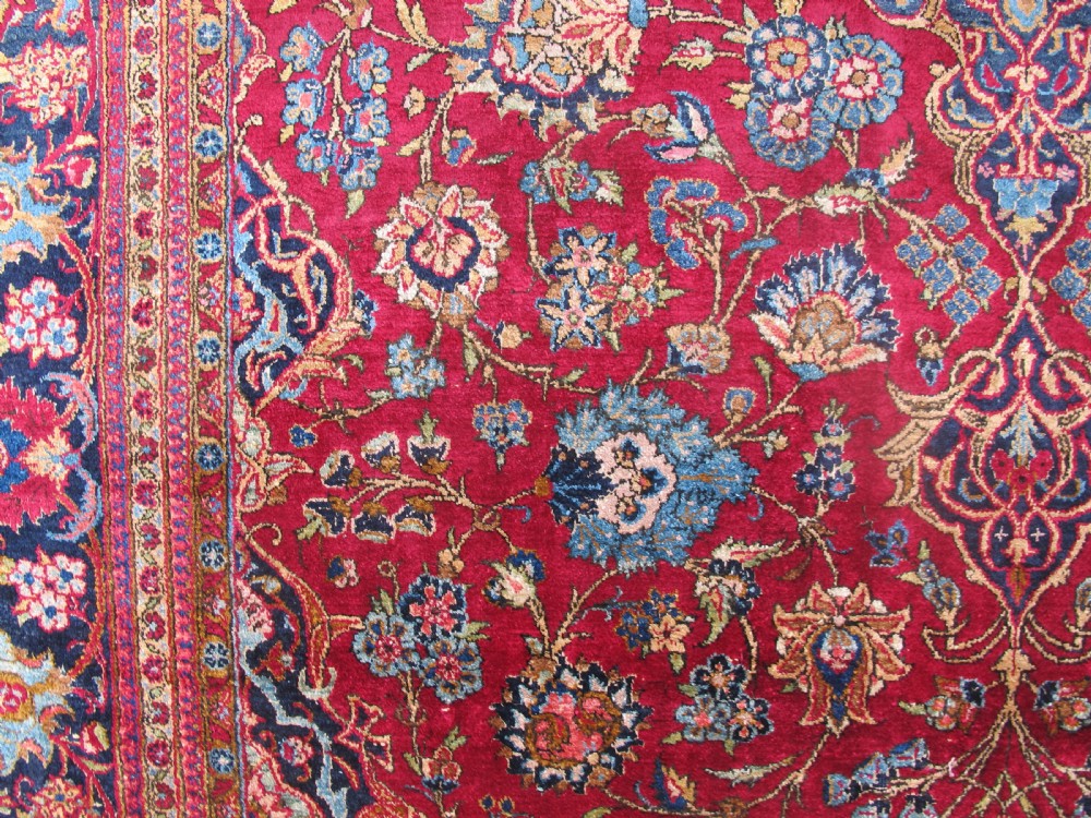 Fine Silk Keshan Rug, Persia, Circa 1930, 2.11m x 1.32m View VI