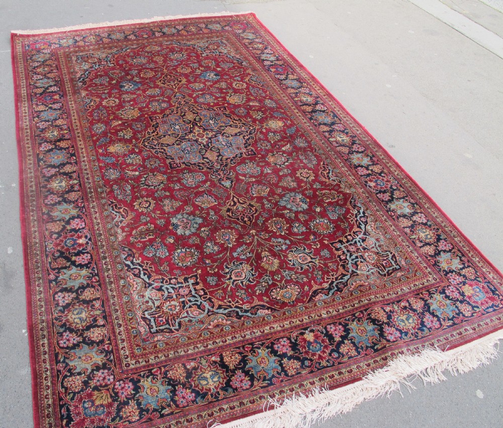 Fine Silk Keshan Rug, Persia, Circa 1930, 2.11m x 1.32m View VIII