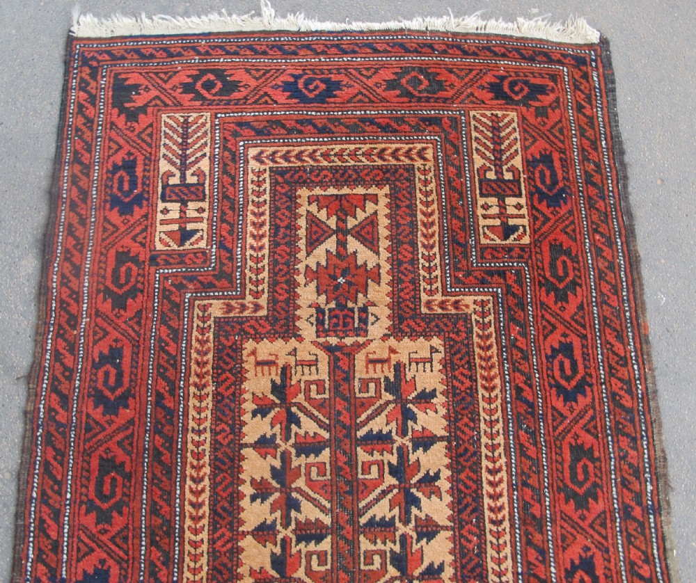 Belouch Prayer Rug, Circa 1880, 1.63m x 0.87m View VIII