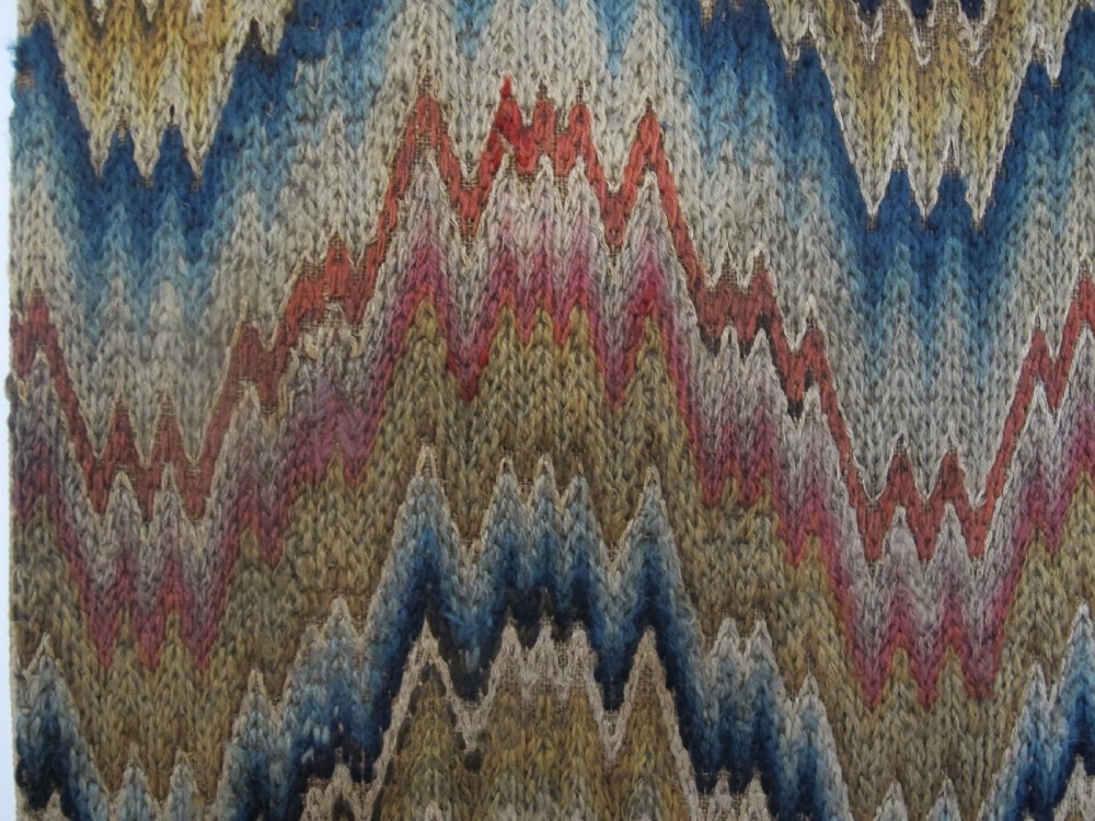 Rare 'Bargello' Work Wool Panel, 1.25m x 0.94m View III