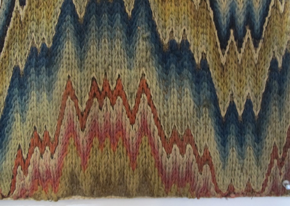 Rare 'Bargello' Work Wool Panel, 1.25m x 0.94m View IV