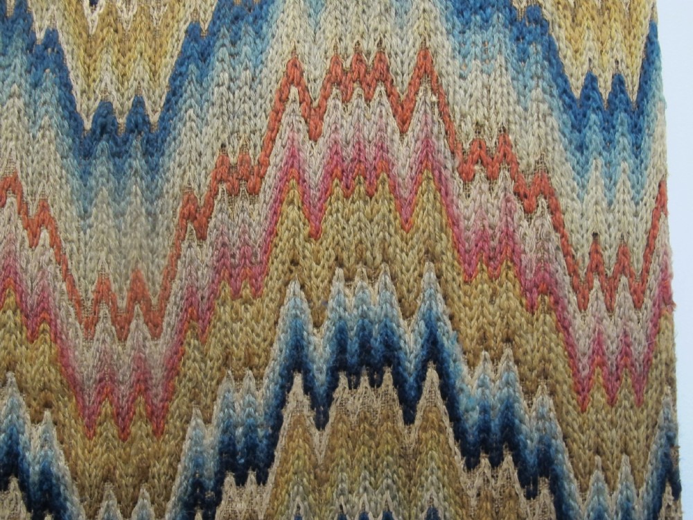 Rare 'Bargello' Work Wool Panel, 1.25m x 0.94m View VI