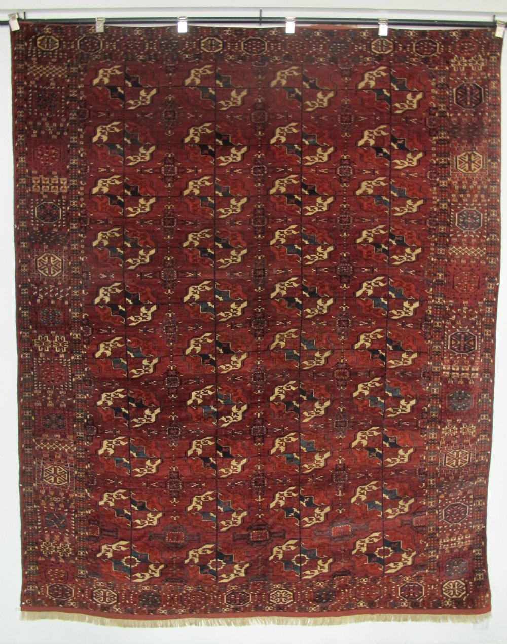 Exceptional Tekke Main Carpet, Central Asia, Circa 1850, 2.54m x 2.06m