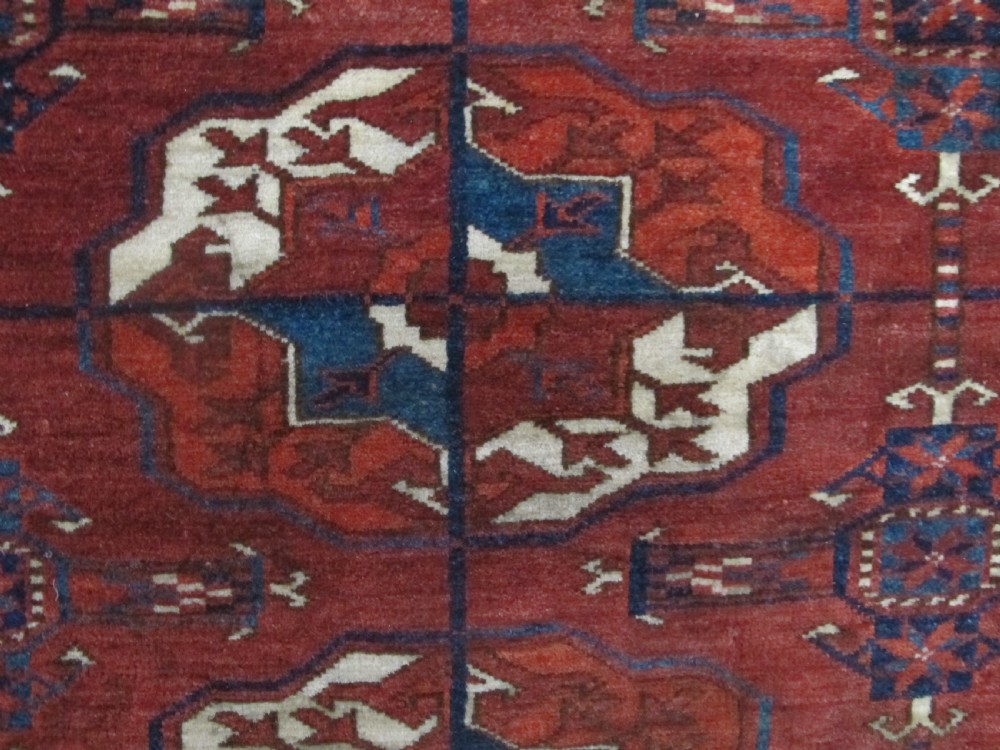 Exceptional Tekke Main Carpet, Central Asia, Circa 1850, 2.54m x 2.06m View III