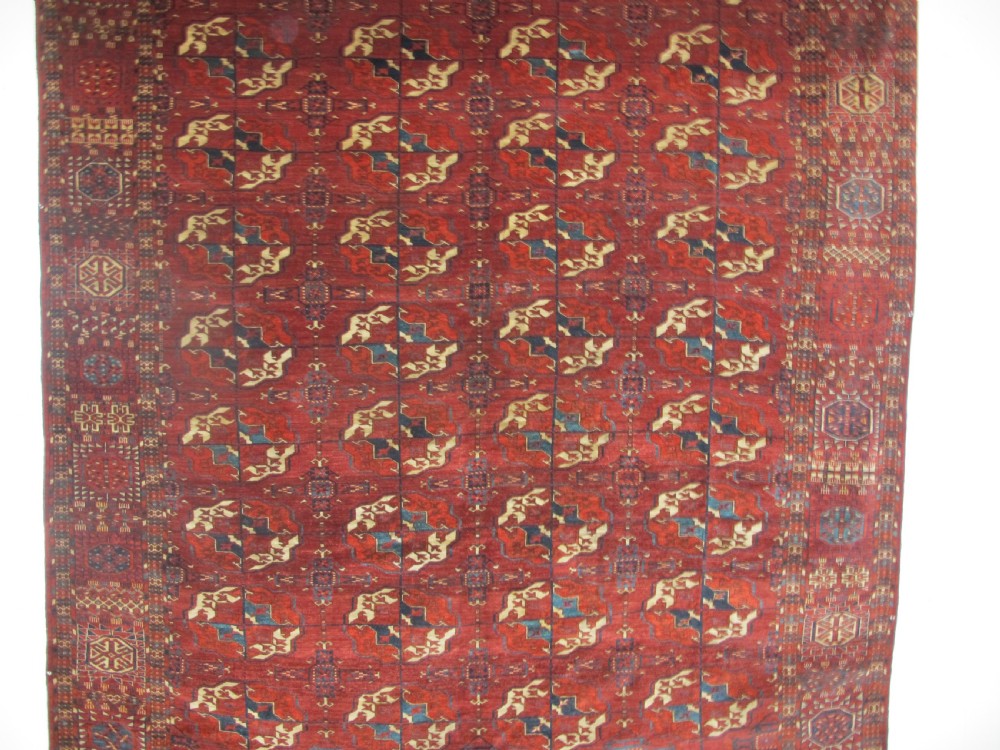 Exceptional Tekke Main Carpet, Central Asia, Circa 1850, 2.54m x 2.06m View VII