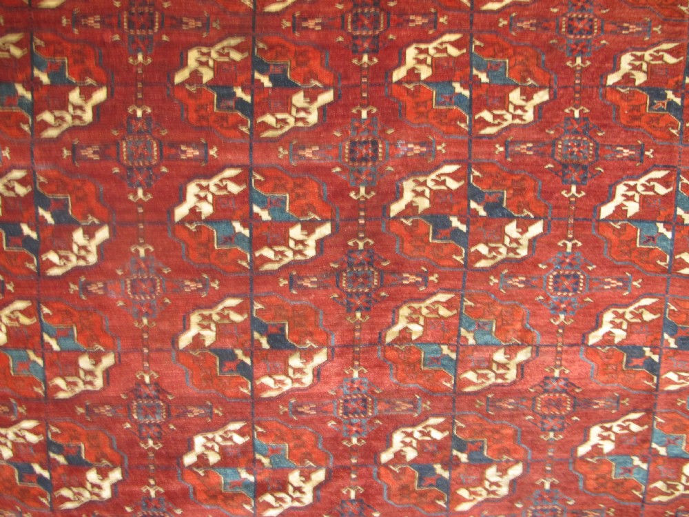 Exceptional Tekke Main Carpet, Central Asia, Circa 1850, 2.54m x 2.06m View IX