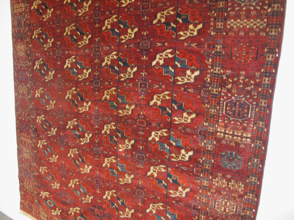 Exceptional Tekke Main Carpet, Central Asia, Circa 1850, 2.54m x 2.06m View XIII