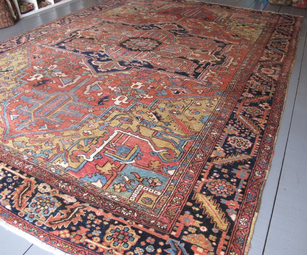 Large Heriz Carpet With Pale Colours, 4.60m x 3.35m (15'1