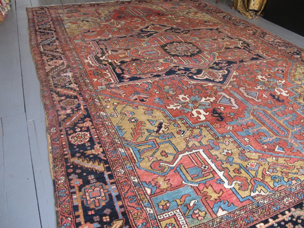 Large Heriz Carpet With Pale Colours, 4.60m x 3.35m (15'1