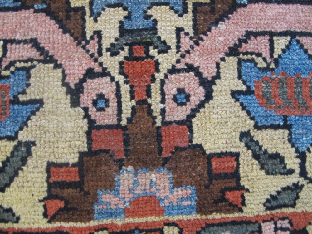 Persian Village Rug with Saffron Yellow Field, 1.88m x 1.30m (6'2