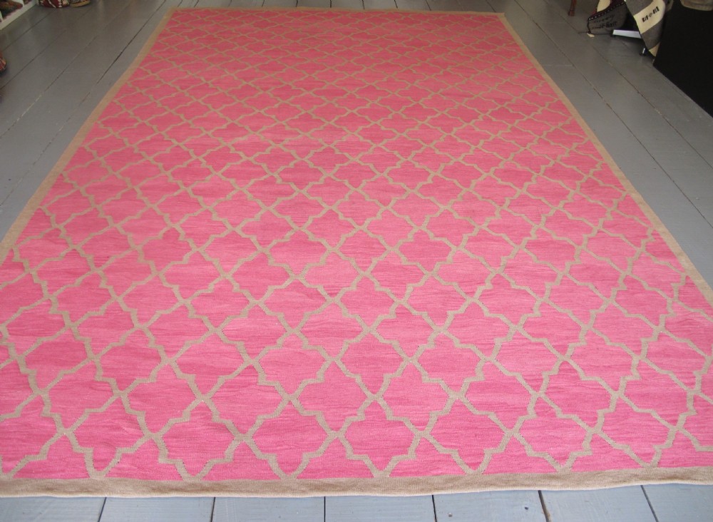 A Very Pretty Indian Wool Dhurrie, Circa 1900, 3.75m x 2.45m (12'3