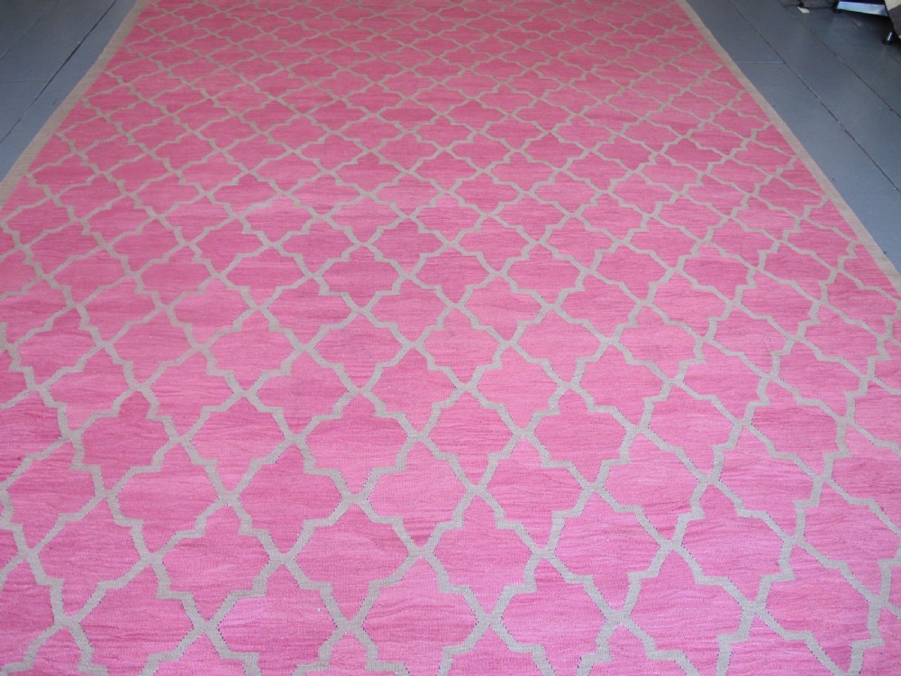 A Very Pretty Indian Wool Dhurrie, Circa 1900, 3.75m x 2.45m (12'3