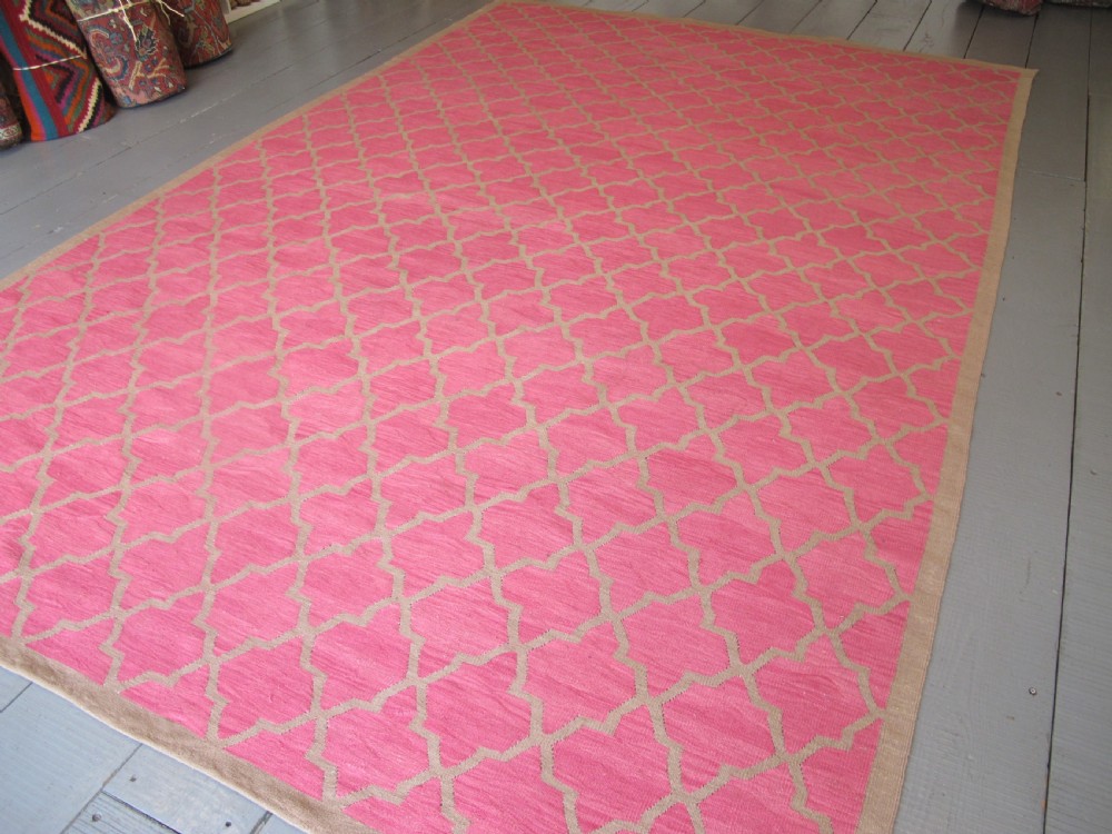 A Very Pretty Indian Wool Dhurrie, Circa 1900, 3.75m x 2.45m (12'3